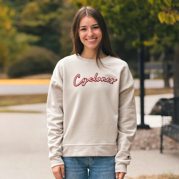 Champion Women's Cyclones Taupe Crewneck Sweatshirt